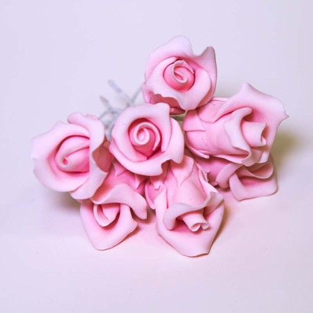 Ροζ Μπουμπούκι Τριαντάφυλλου 2εκ. Χειροποίητο βρώσιμο διακοσμητικό