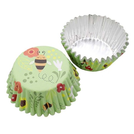 Μελισσούλες Αντικολλητικές θήκες Cupcakes Αλουμινίου της PME 30τεμ.