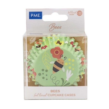 Little Bees Cupcake Cases Foil Lined 30pcs by PME