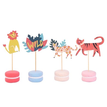 Go Wild Safari Animals Cupcake and Toppers Set by PME 24pcs