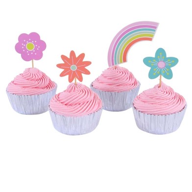 Over the Rainbow Cupcake and Toppers Set by PME 24pcs
