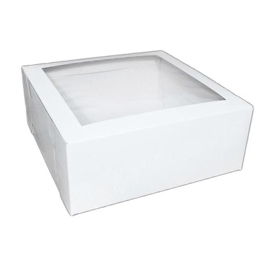 Cake Box with top window 10 x H4in Self Assemble