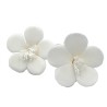 Μικρά Λευκά λουλουδάκια 2,5-3,5εκ. χειροποίητα από Ζαχαρόπαστα 5τεμ.