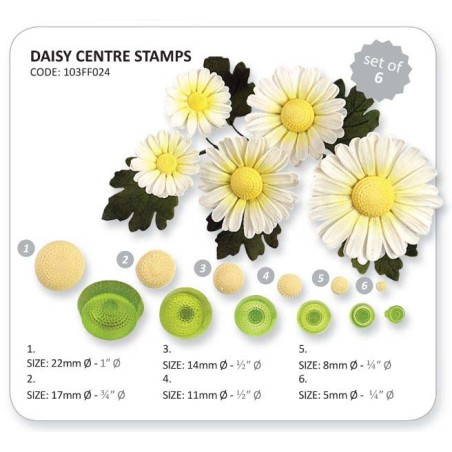 Daisy Centre Stamps - Set of 6