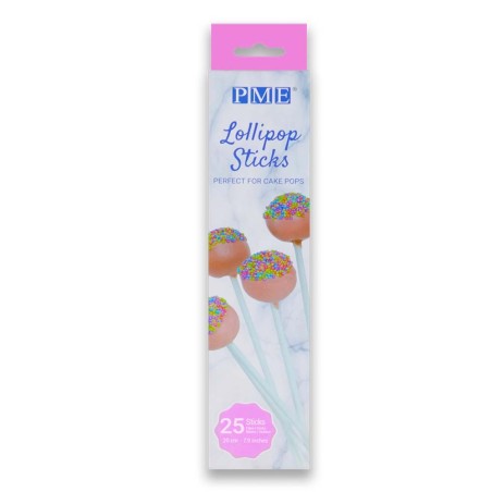 Λευκά Sticks για Pops (20εκ, 25τεμ)