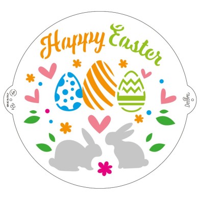 Happy Easter Στένσιλ Φ25εκ. της Decora