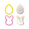 Egg & Bunny Face Plastic Cutters Set of 2 by Decora