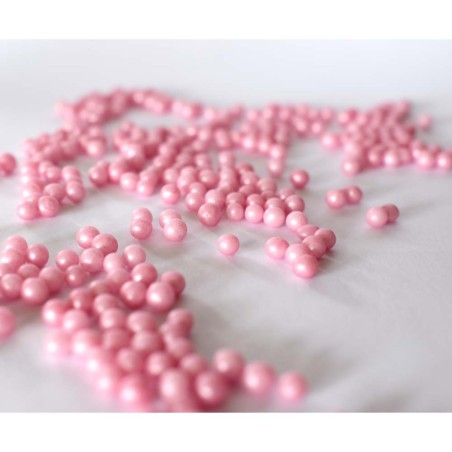 Ροζ γυαλιστερές πέρλες 4χιλ. Pearlicious 70γρ
