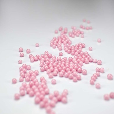 Ροζ γυαλιστερές πέρλες 4χιλ. Pearlicious 1κ.