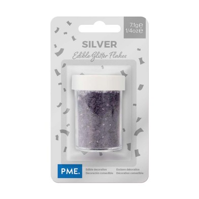 Glitter Flakes Silver by PME Ε171 Free