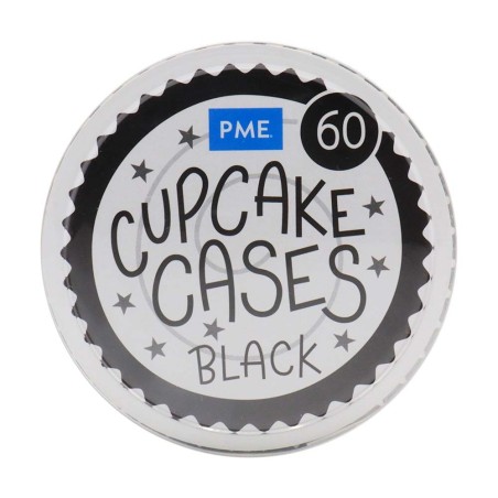 Μαύρο θήκες για Cupcakes της PME 60τεμ.