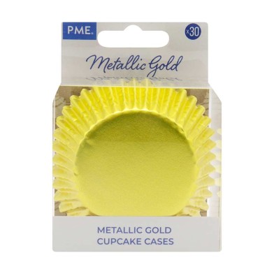 Χρυσές Μεταλλιζέ θήκες για Cupcakes της PME 30τεμ.