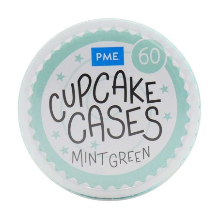 Ανοιχτό Πράσινο της Μέντας θήκες για Cupcakes της PME 60τεμ.