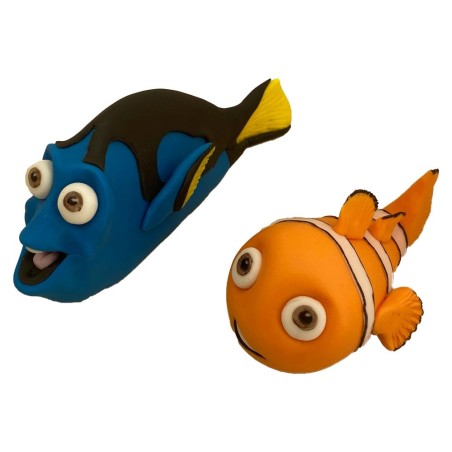Cake Deco Small fishes (inspired by the disney figures Nemo and Doris)
