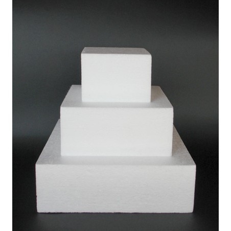 Styrofoam for Dummy cakes - Square 30x30xY10cm