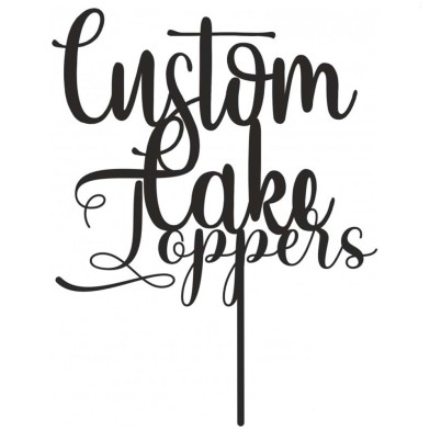 Custom Plexiglass Cake Topper