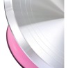 Ροζ - Inox Περιστρεφόμενος Δίσκος Εργασίας & Βάση Παρουσίασης για Τούρτες Ø30εκ.