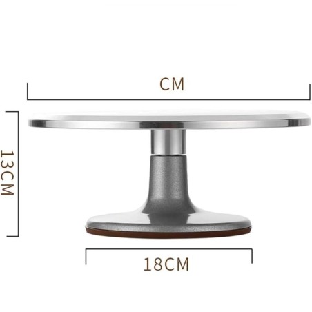 Inox-Silver Turntable & Cake Display Base Diam.30cm