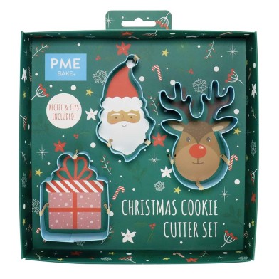 Santa Cookie Cutter Set of 3 by PME