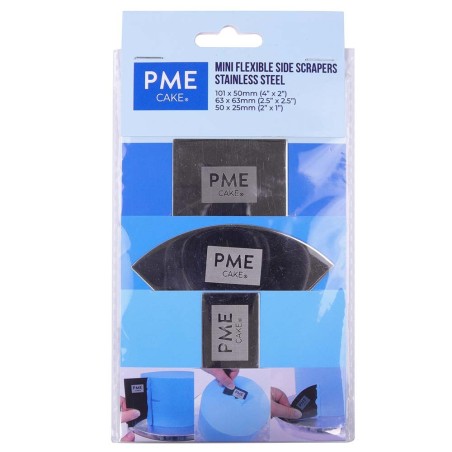 Set Of 3 Mini Flexible Icing Side Scrapers by PME
