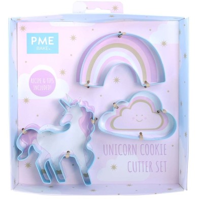 Unicorn Cookie Cutter Set of 3 by PME
