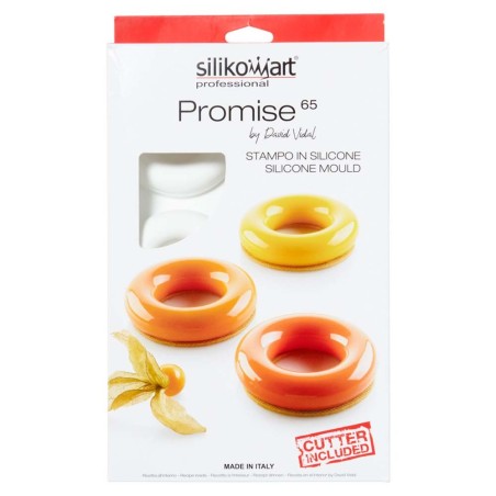 Promise65 - Silicone 6cm Rings Mould and Cutter KIT Dim.Ø85/44 H20mm by Silikomart