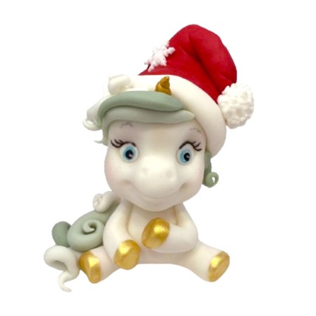 Unicorn Santa - Sugarpaste Figure 1pc