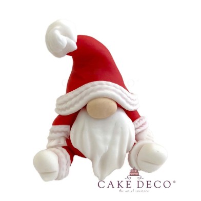 Santa Gnome Edible Decoration by Cake Deco, 1pc