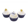 Ουλή και Γυαλιά και Έμβλημα HP Βρώσιμα Διακοσμητικά Toppers για Cupcakes 6τεμ. PME