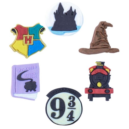 Hogwarts Edible Cupcake Toppers by PME 6pcs