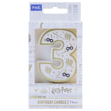 Number 3 Harry Potter Candle by PME