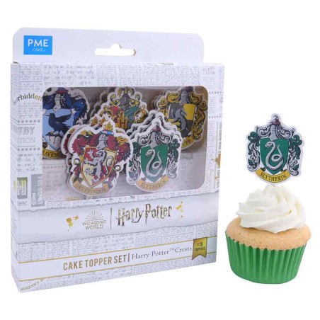 Εμβλήματα των οίκων του Hogwarts Σετ 15 Cupcake toppers με τα από την PME