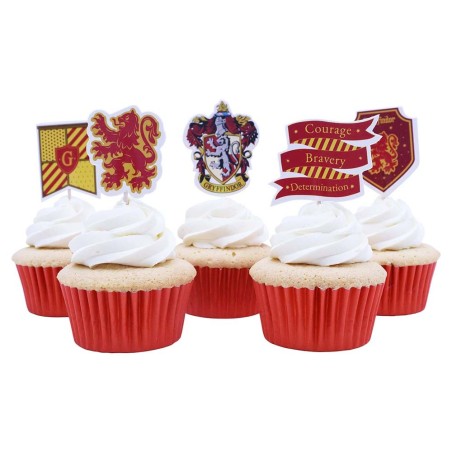 Gryffindor House Cupcake and Treat Toppers Set of 25pcs by PME