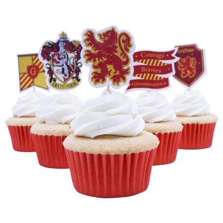 Gryffindor House Cupcake and Treat Toppers Set of 25pcs by PME