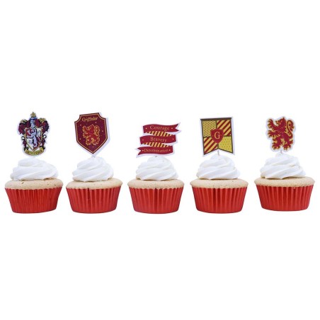 Gryffindor House Cupcake and Treat Toppers Set of 25pcs by PME