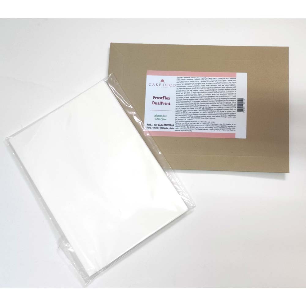 FrostFlex DualPrint - A4 Βρώσιμα Φύλλα για Εκτυπώσεις χωρίς Ε171 - 25τεμ