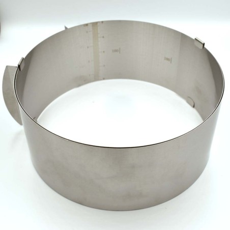 INOX Round adjustable length Ring Pan Dim: 15-30cm. x H8cm