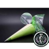 Πράσινη/Διάφανη Αντιολισθητική Σακούλα Κορνέ SweetFlow  30εκ. 100τεμ.