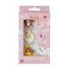 Pink Sugar Paste Decoration Kit - for Baby Girls 6 pcs by Decora