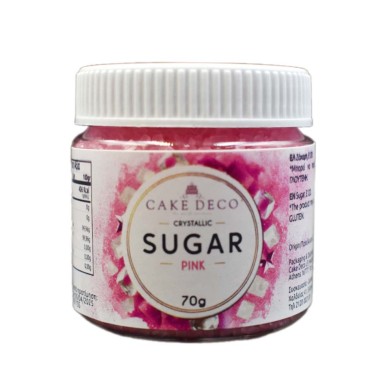 Pink Crystallic Sugar 70g E171 Free by Sprinklicious