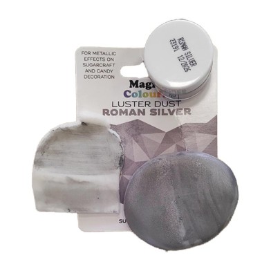 Roman Silver Lustre Dust Magic Colours 7ml E171 Free