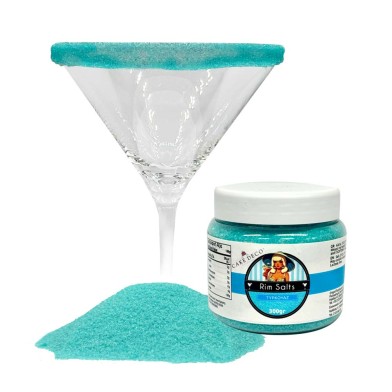 Fine Turquoise Salt for Glass Rim 300g