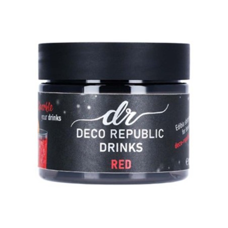 Red Glitter for drinks, cocktails & pastry decoration 10g by Deco Republic E171 Free