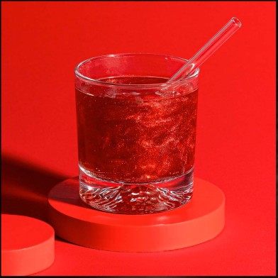 Red Glitter for drinks, cocktails & pastry decoration 10g by Deco Republic E171 Free