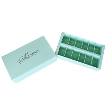 Pistachio Green Box for 12 Macarons Dim. 22×16×H5cm