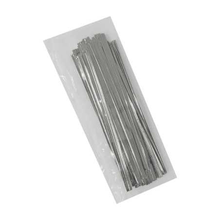 Ασημένια Συρματάκια Twist Ties 15εκ. για κλεισιμο Σακούλας 100τεμ.