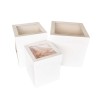 Tall White Cake Box with Window - Dim. 14xH16in