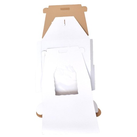 Tall White Cake Box with window Dim 16xH18in Corrugated  Paper