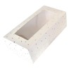 White Loaf Cake Box with Gold Dots Dim. 30x15xH10cm