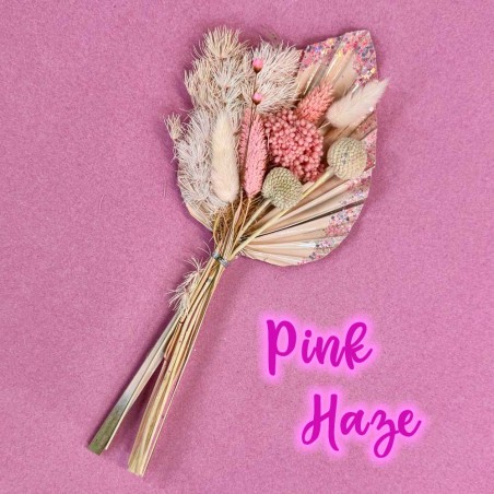 Pink Haze Dried Dried Palm Spear Bouquet